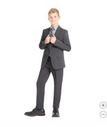 Kenneth Cole Boys Suit Gray Grey Jacket Pants Pockets Adjustable Waist S... - $182.42 CAD