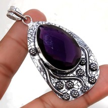 African Amethyst Pear Shape Gemstone Ethnic Unique Pendant Jewelry 2.70&quot; SA 187 - £3.98 GBP