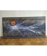 Metal and painting art named &quot;Swimmer&quot;, Abstract graphic, Line art - $1,305.68 CAD