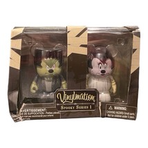 Disney Parks Vinylmation 3” Frankenstein Mickey &amp; Minnie Mouse Spooky Se... - £11.61 GBP