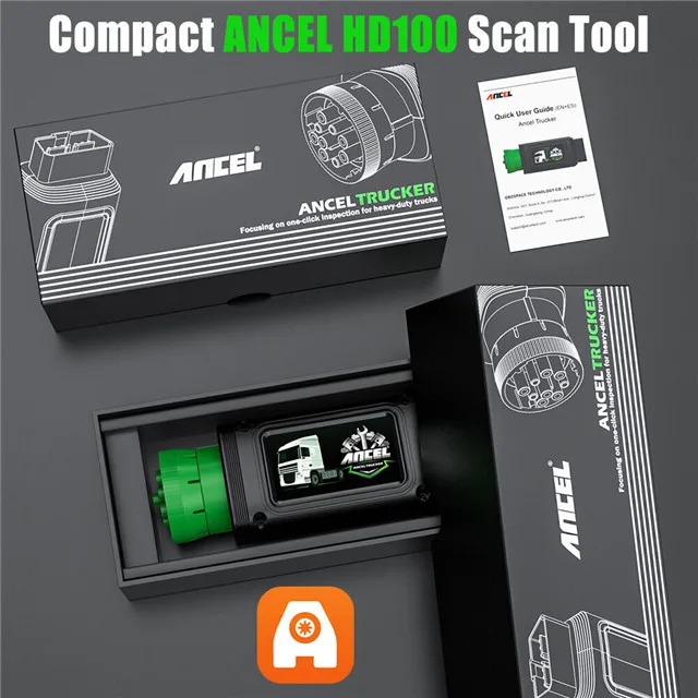 ANCEL HD100 Bluetooth  Heavy Duty Truck Scanner All System DPF Regen for Cummins - £185.24 GBP