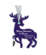 Reindeer Angel Wing Urn Ornament - Free Engraving &amp; Birthstone - $40.96 CAD