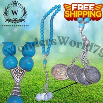 Rosary made of turquoise stone Islamic prayer beads for tasbih 33 Stone... - £17.34 GBP