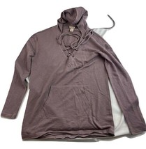 Mossimo Supply Co Womens Sz XS Hoodie Shirt Lace Up Mauve Purple Light Weight - £8.83 GBP