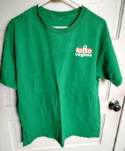 Vintage Virginia Lottery Early Lotto 6 1990's Bright Green T-Shirt X-Lar... - $8.00