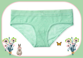 XXL Pistachio Floral Dot ALLOVER Mesh Lace LOGO Victorias Secret Hiphugger Panty - £8.81 GBP