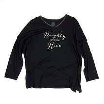 Catherines Naughty is the New Nice Black Sleep Shirt Nightshirt US size 2X - $18.80