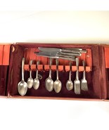 Harmony House Wallace XXXX Quadruple  Silverware Flatware 43pc Set Art D... - $115.09 CAD
