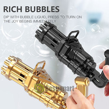 2In1 Bubble Making Blowing Machine Bubbler Maker Safe Auto Cooling Fan G... - $18.99