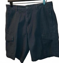 Chaps Black Men&#39;s Cargo Shorts Size 32 100% Cotton 0002 - €12,81 EUR