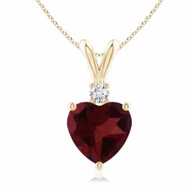 Authenticity Guarantee

Heart-Shaped Garnet Pendant with Diamond in 14K Yello... - £486.13 GBP