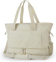 Weekender Overnight Bag 39L Large Travel Duffle Bag for Women Quilted Cotton Spo - £61.23 GBP