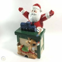 Lenox Rudolph The Red Nosed Reindeer Santa Covered Christmas Holiday Can... - $18.80