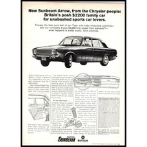 1968 Rootes Sunbeam Arrow Sedan Vintage Print Ad Chrysler Family Car Wall Art - £8.19 GBP