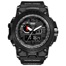 SMAEL Brand Men Sports Watches Dual Display Analog Digital LED Electronic Wristw - £37.66 GBP