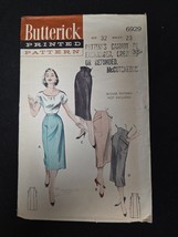 Butterick Sewing Pattern #6929 1950s Skirt Hip 32 Waist 23 Vintage - $9.95