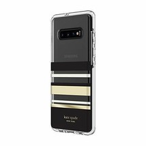 kate spade NY Hardshell Case for Samsung Galaxy S10+ Clear Stripe Black/Cream - £6.90 GBP