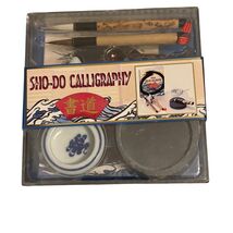 Sho-Do Calligraphy Set Brushes Ink Stone Ink Dish &amp; Paperweight Set New - €8,30 EUR