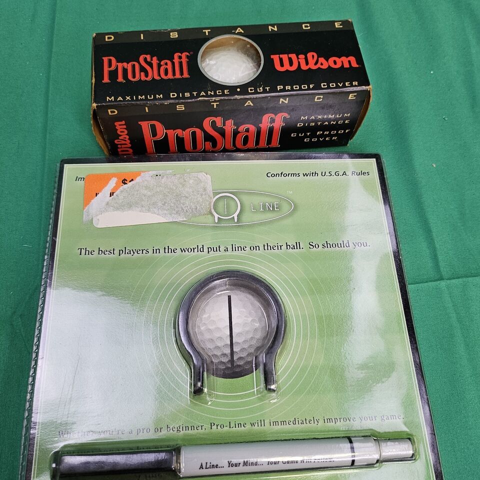 Wilson Prostaff Maximum Distance Golf Balls & Pro Line Golf Tool New - $11.20