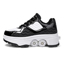 DF09 Sports Shoes/Retractable Skates, 4 Wheels, Sizes from EU 33 to 43 - £124.67 GBP