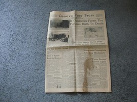 Vintage Newspaper-Geneva Free Press- Geneva ,Ohio-Monday November 26,1956. RARE! - £13.05 GBP