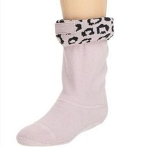 HUNTER Kids Jacquard Boot Socks Haze Lavender Leopard ( M / US 11-13 ) - £63.28 GBP
