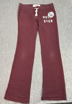 Vintage Hollister Sweatpants Womens M Red Y2K Flared Leg Low Rise Hermos... - $39.59