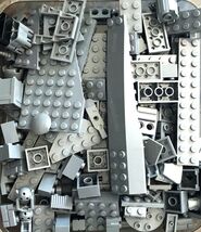 Lego 100 piece Dark Grey Lego lot full of bricks, blocks Variety of Size... - $12.95