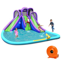 Inflatable Water Park Octopus Bounce House Dual Slide Climbing Wall W/ Blower - £638.90 GBP