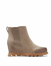 Sorel joan of arctic wedge iii chelsea boots in Omega Taupe, Wet Sand - $126.00