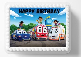 Firetruck Buds Birthday Edible Image Edible Cake Topper Frosting Sheet I... - £13.05 GBP