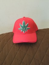Marijuana Leaf Weed Pot Cannabis Baseball Cap ( Red ) - £9.02 GBP