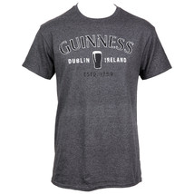 Guinness Dublin Ireland Beer Glass Logo T-Shirt Grey - £27.48 GBP+