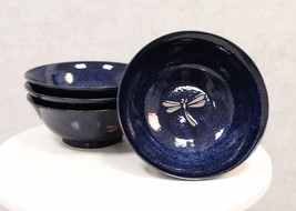 Made in Japan Blue Dragonfly Pasta Salad Soup Cereal Rice Ceramic Bowls ... - £33.01 GBP