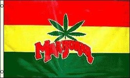 REGGAE COLORS MARIJUANA POT LEAVES  3 X 5 FLAG 3x5 decor sign FLAGS FL61... - £5.95 GBP