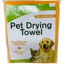 Pet Inc. Pet Dog/Cat Drying Towel 23.03&quot; x 19.1&quot; Soft and Absorbent - $3.95