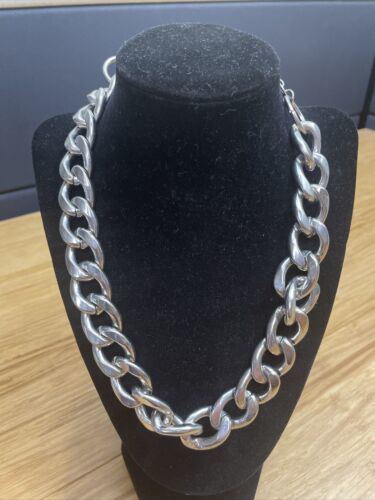 NEW Worthington Silver Tone Heavy Choker Chain Necklace Fashion Jewelry KG JD - $19.80