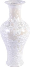 Vase Fishtail Medium White Porcelain Crystal Handmade Hand-Crafted - £223.71 GBP