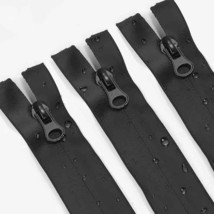 4Pcs 16Inch Waterproof Zippers Black #5 Nylon Separating Waterproof Zipp... - $20.99