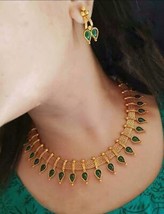 Bollywood Indisch Schmuck Kundan Braut Königliche Grün Halsband Ohrring Set - £22.31 GBP