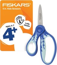 Fiskars 5&quot; Softgrip Left Handed Pointed Tip Scissors for Kids Ages 4 7 L... - $16.35