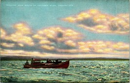 Vtg Linen Postcard Trolling Near Mouth of Columbia River Oregon Washington UNP - £3.13 GBP