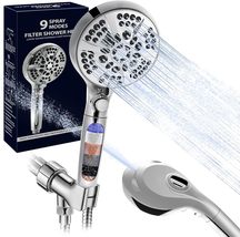 Filtered Shower Head with Handheld,High Pressure 10 Modes Detachable Shower Head - $24.99