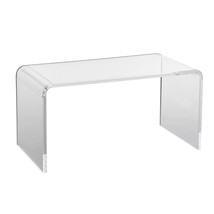 VEVOR Acrylic Coffee Table, C-Shaped Clear Acrylic End Table, 16.3 inch ... - $253.99