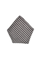 Emporio Armani Pocket Square Mens Luxury Striped Black 000120 - £47.27 GBP