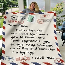 To My Mom Gift Blanket From Daughter Son I Love You Dear Mom, Dear Mom-50X60In - £32.12 GBP