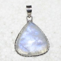 925 Sterling Silver Rainbow Moonstone Necklace Handmade Jewelry Gift For Women - £48.29 GBP