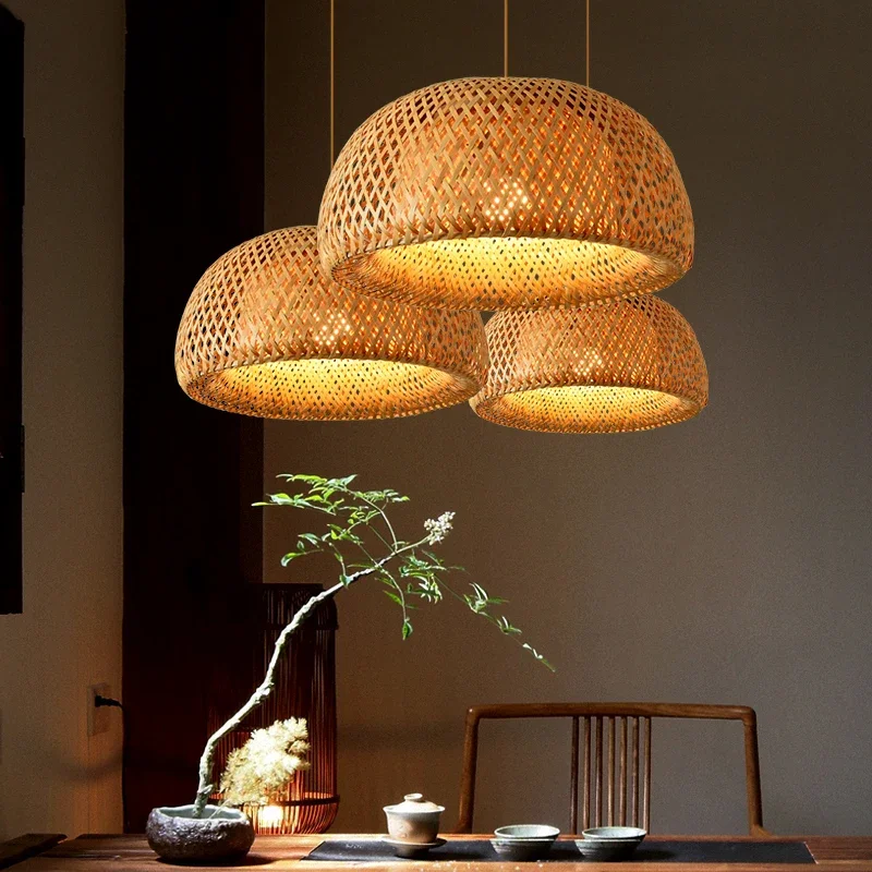 Handmade Vintage Bamboo Pendant Lamp Lustre Restaurant Café Chandeliers ... - $37.81+