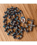 Virgin Mary Antiqued Rosary Necklace Urn - $68.31 CAD