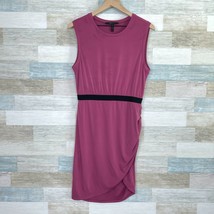 BCBGMaxAzria Side Ruched Asymmetric Tank Dress Purple Stretchy Womens Medium - £43.39 GBP